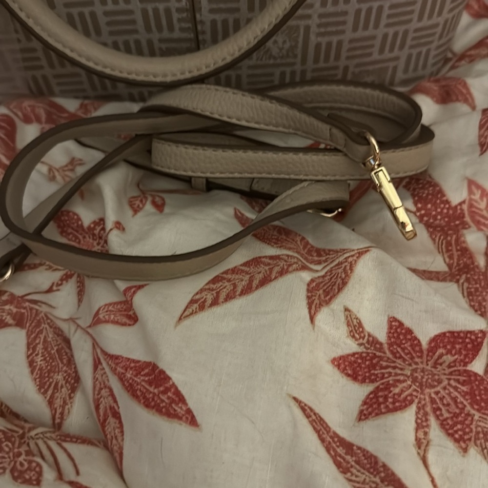Anne Klein Tan Geometric Satchel - Picture 6 of 6